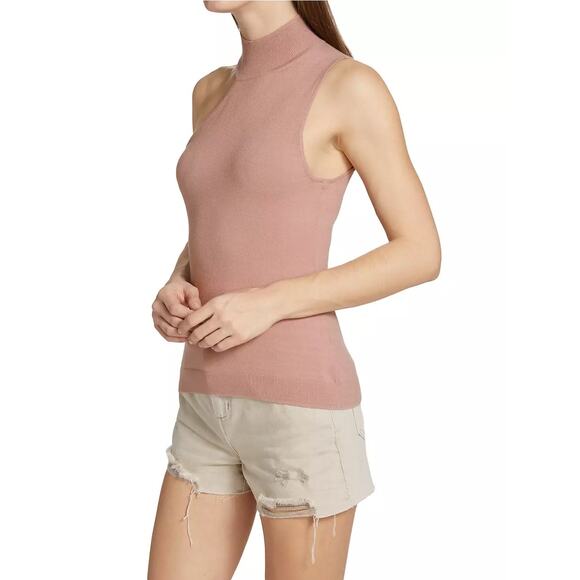 L'AGENCE Imani Knit Tank Top Misty Rose Large (b40) - Picture 3 of 10